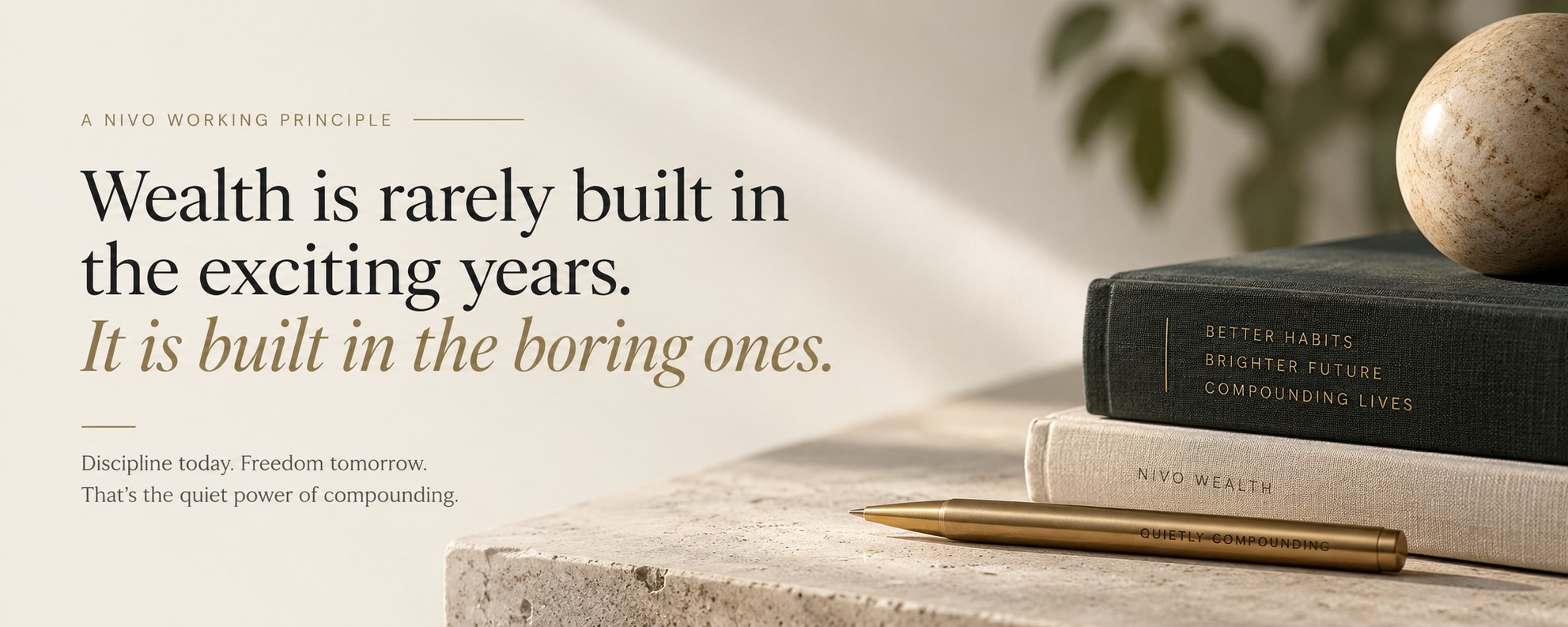 A NIVO working principle: wealth is rarely built in the exciting years, it is built in the boring ones.